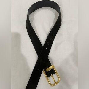 Reiss Chocolate Lyla Leather Half Keeper Belt